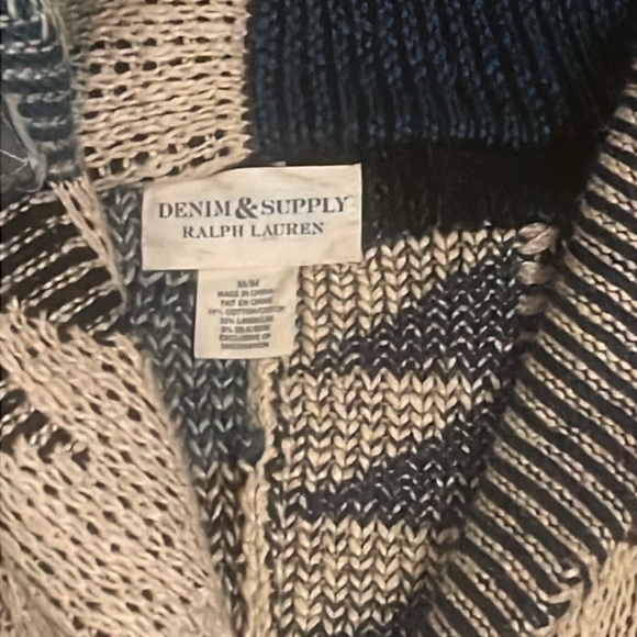 Unreal, denim and supply, Ralph Lauren patchwork cardigan, medium - Picture 2 of 6